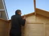 Das Dach wird gebaut